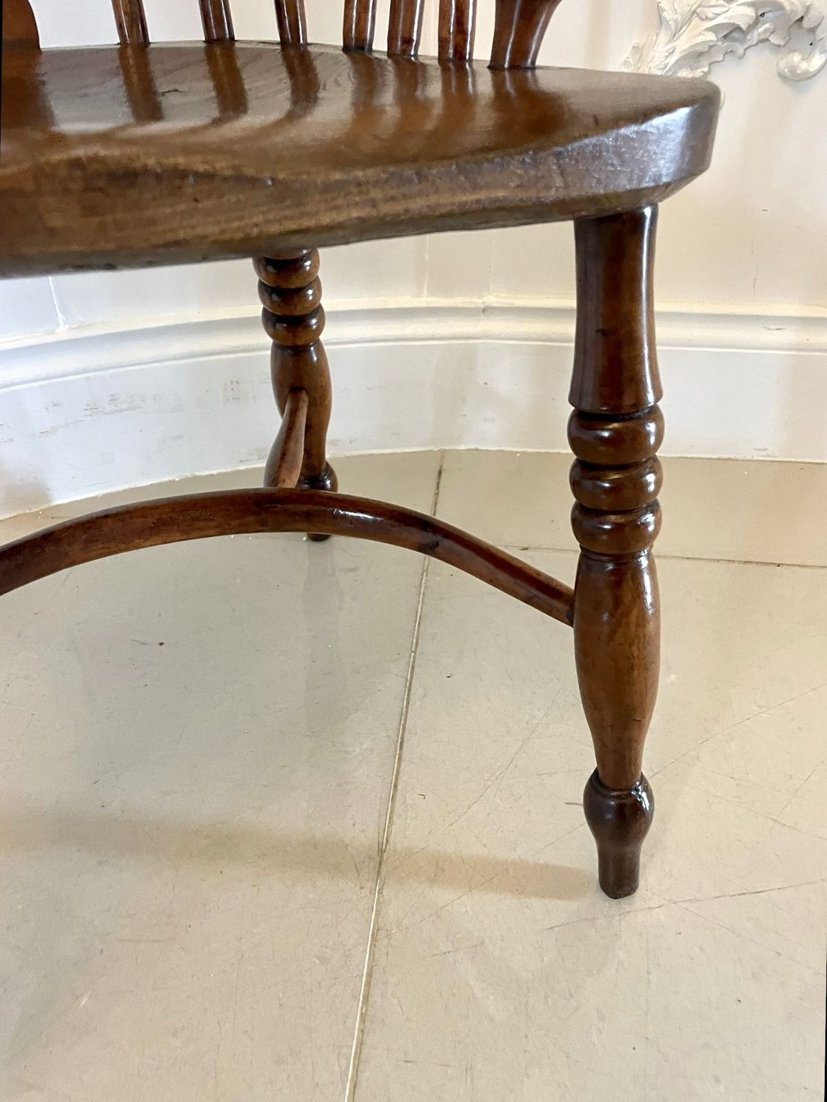 photo for sale Antique Quality Yew Wood Windsor Armchair