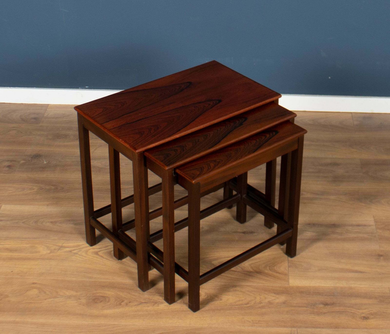Furniture Retro Teak 1960s Mid Century Nest Of Tables Coffee Tables By E W Bach Odense Møbelfabrik photo