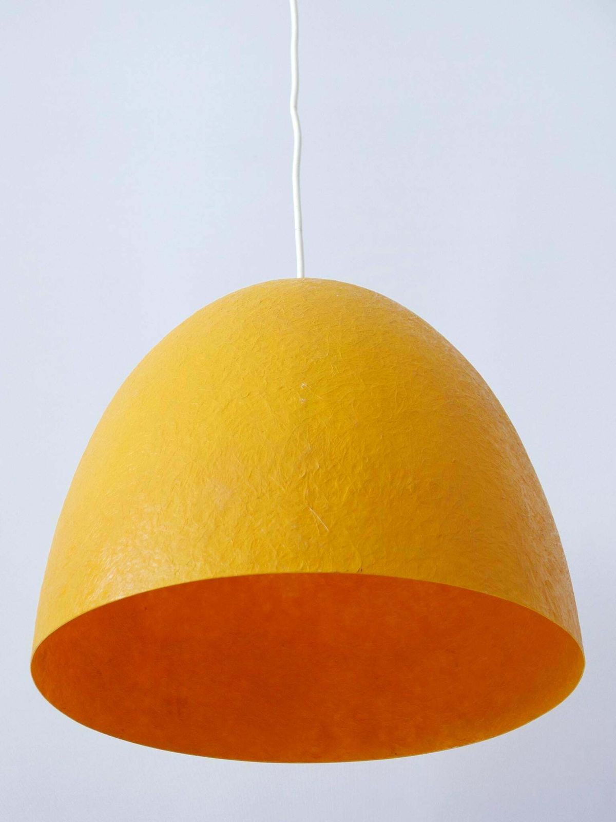 3048.0 Rare Mid Century Modern Fibreglass Pendant Lamp Or Hanging Light Germany 1970s photo