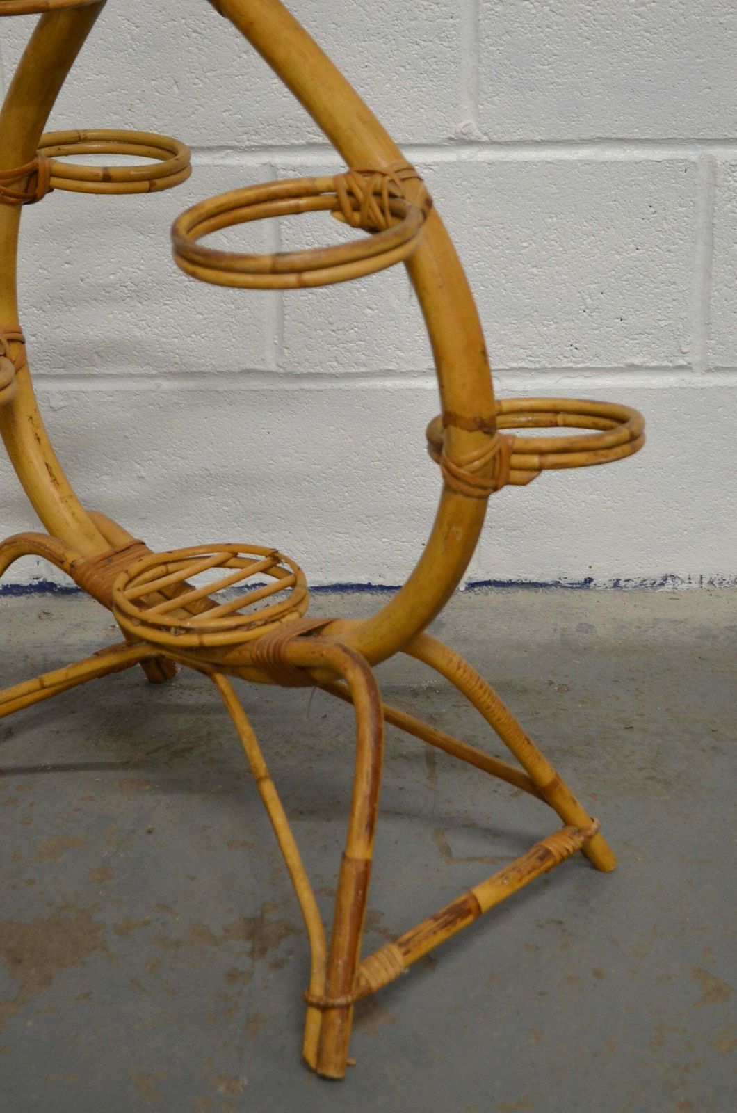 Vintage Rattan Plant Stand, 1970s photo Home Decor