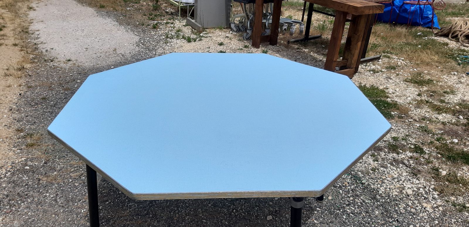 Vintage Octagonal Community Table photo 235.6
