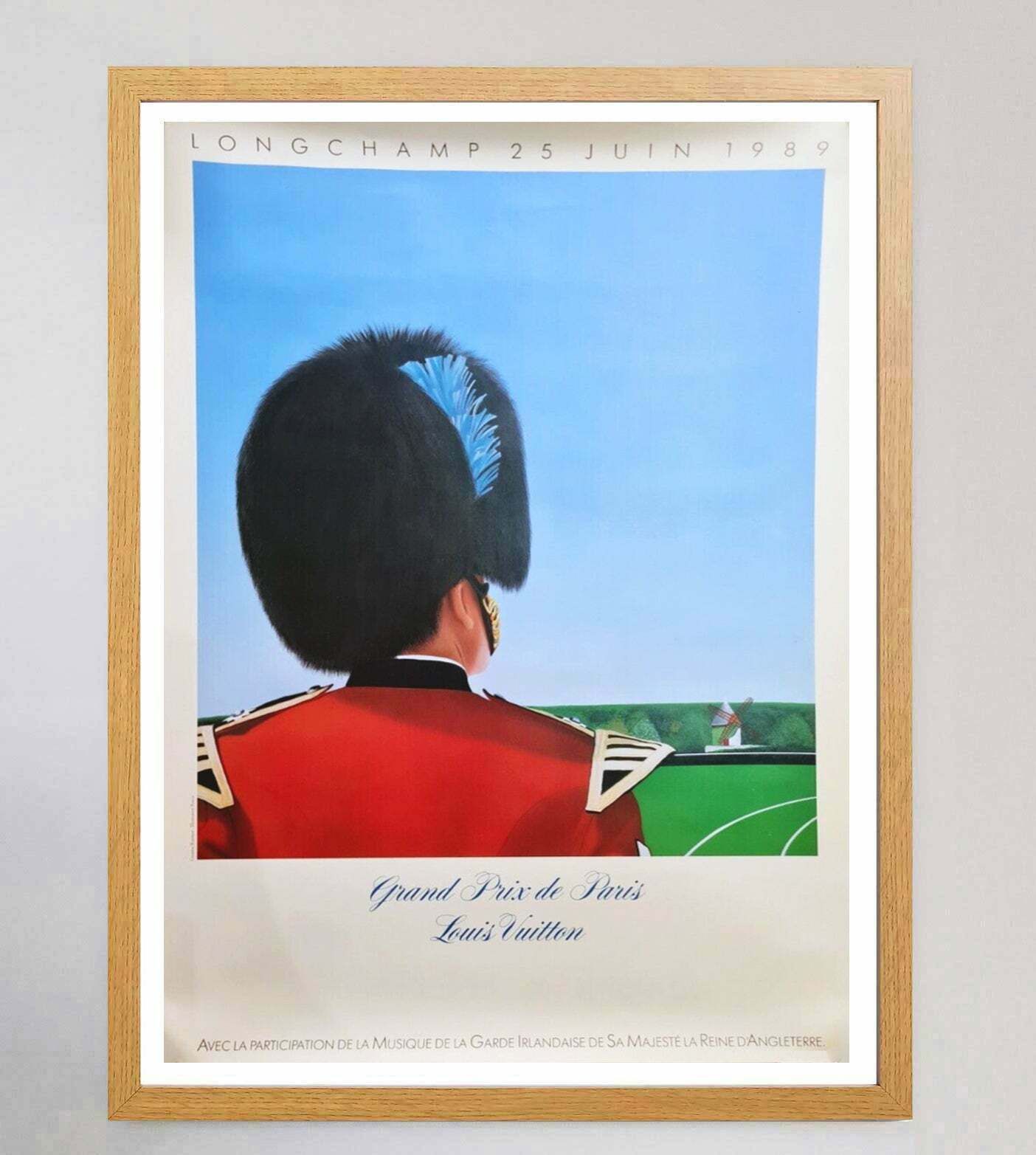 Louis Vuitton Longchamp Grand Prix De Paris 1989 Original Vintage Poster photo Art