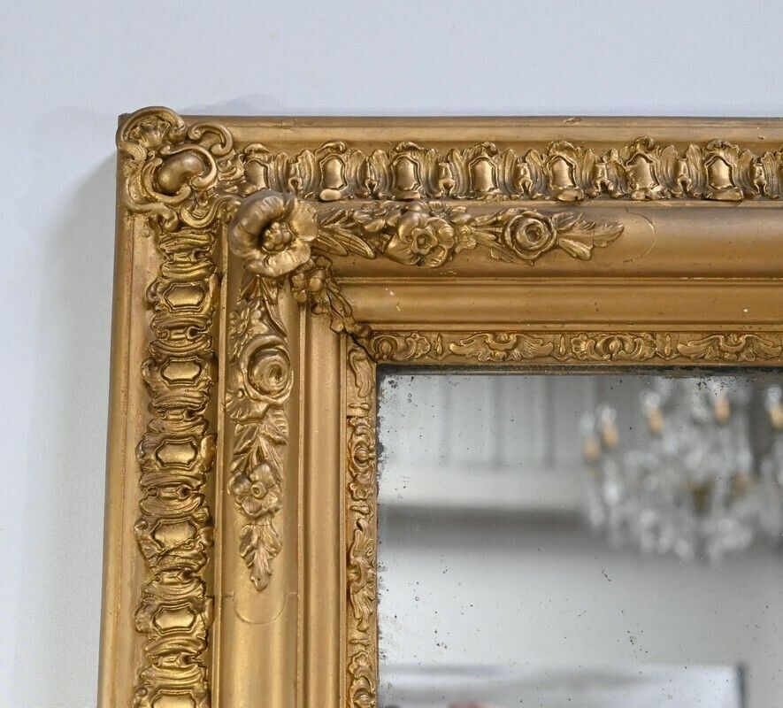 Important Mirror In Golden Wood   1st Part Of The 19th Century photo 2090.9