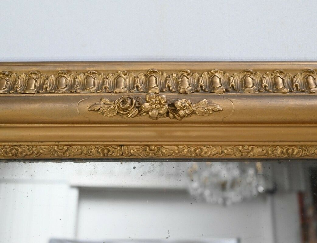 Important Mirror In Golden Wood   1st Part Of The 19th Century photo vinterior
