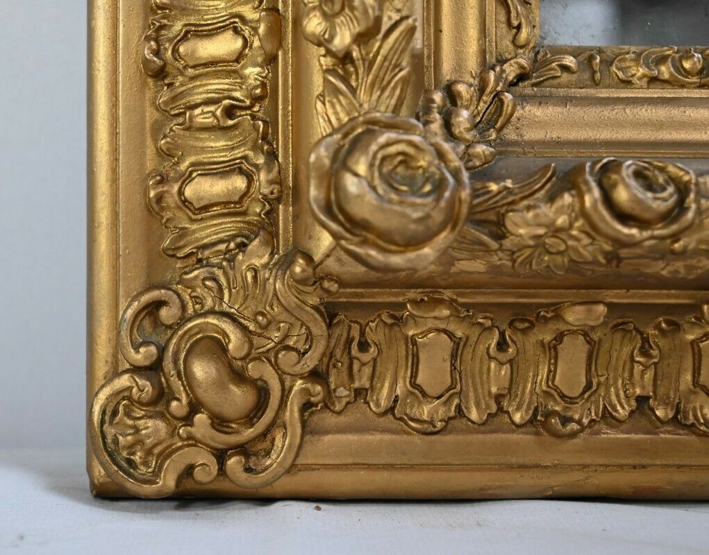 Home Decor Important Mirror In Golden Wood   1st Part Of The 19th Century photo