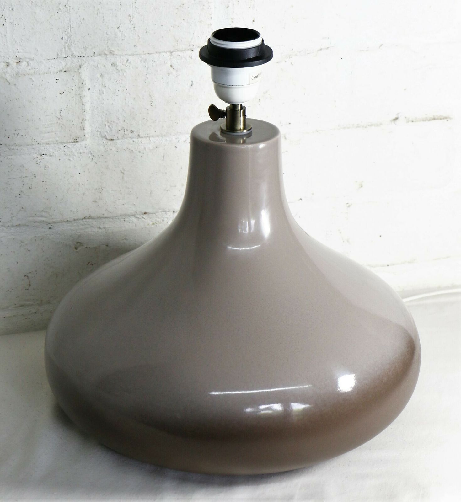 Vintage Table Lamp Fdc Faïencerie De Charolles French Ceramic Lamp 1980's photo Lighting
