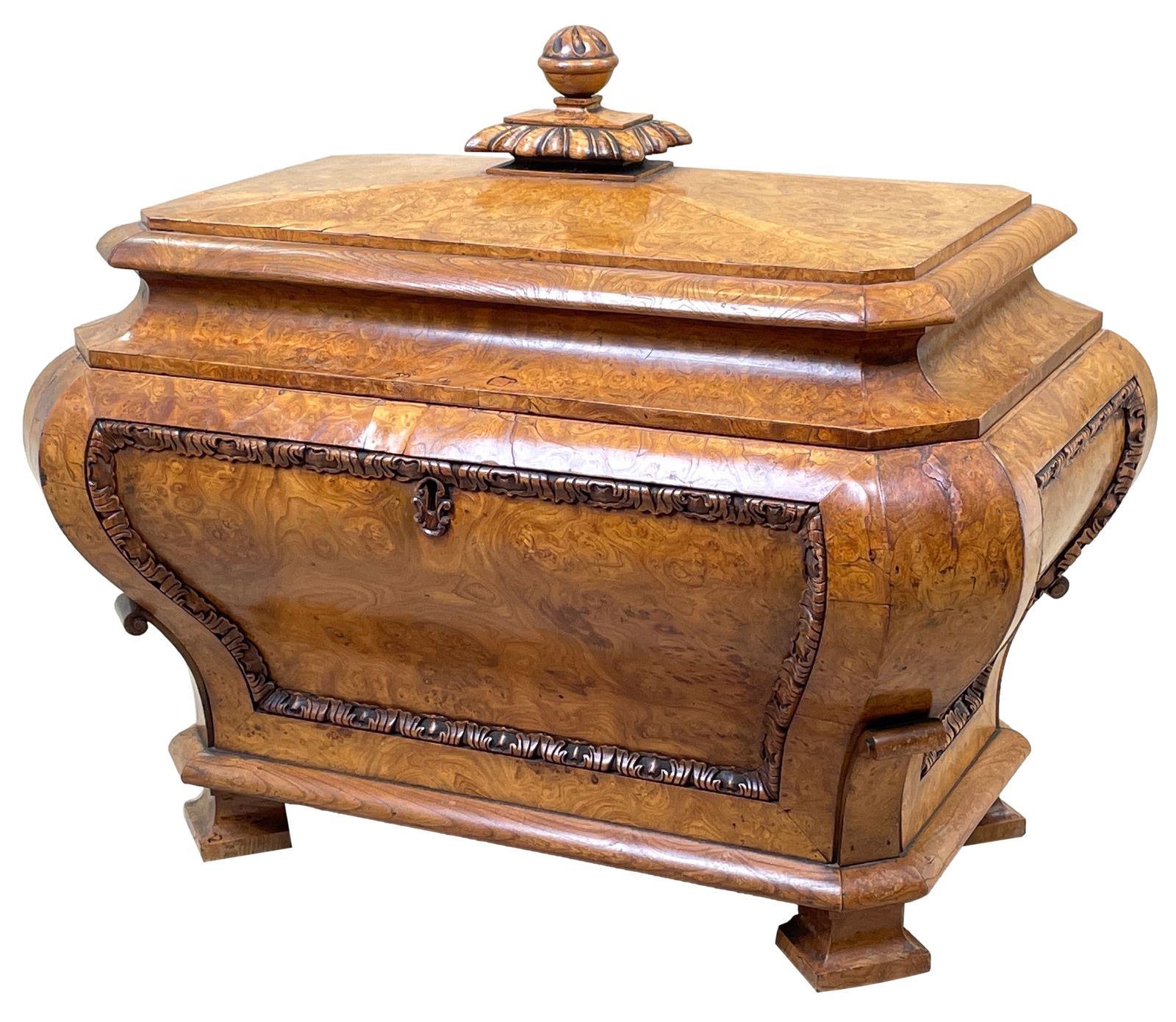 Regency 19th Century Burr Elm Cellarette (England, Circa 1835)