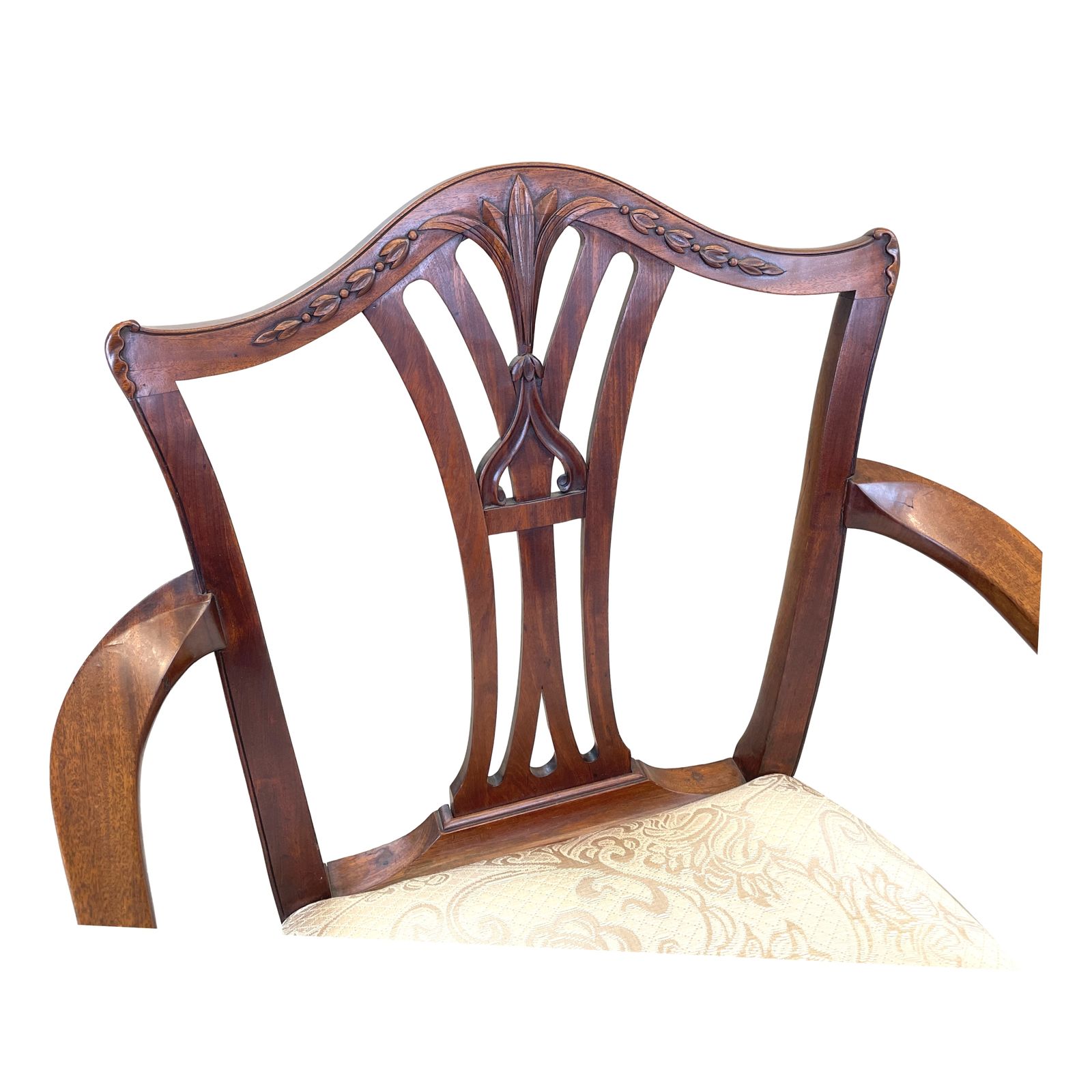 Georgian 18th Century Mahogany Masters Armchair (United Kingdom, Circa 1780) photo vintage