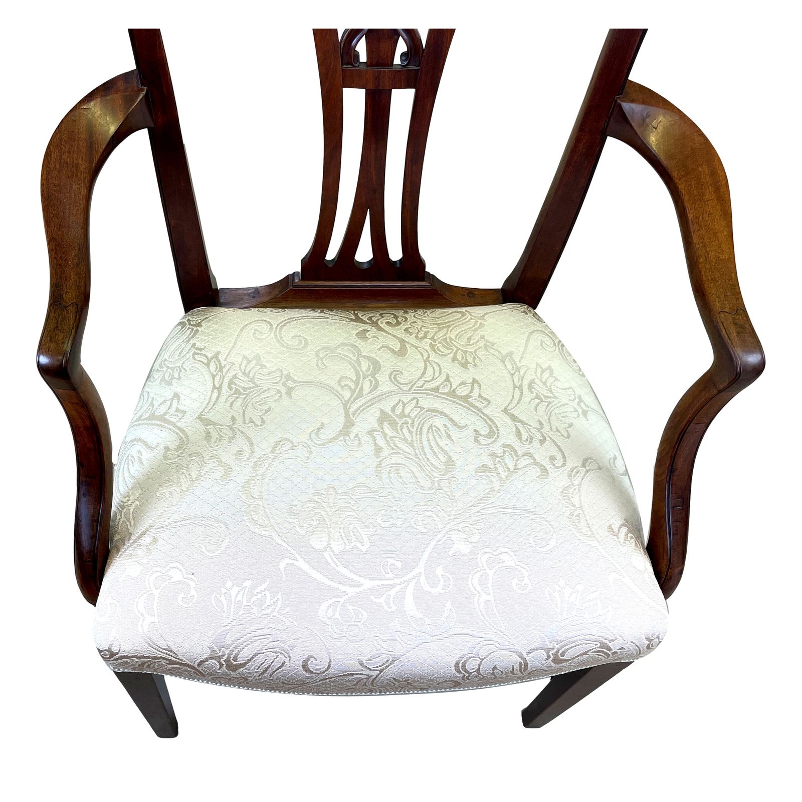 Furniture Georgian 18th Century Mahogany Masters Armchair (United Kingdom, Circa 1780) photo