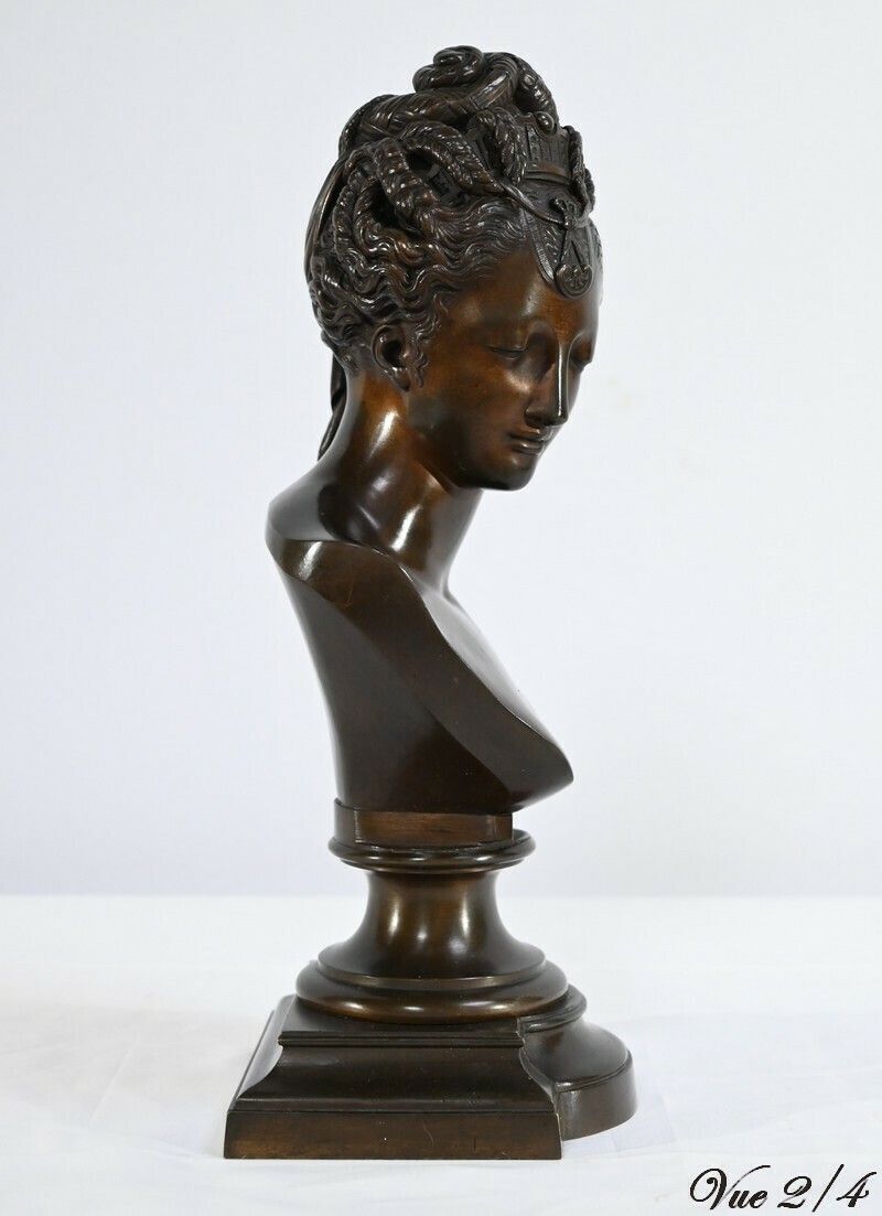 photo for sale Bronze Bust Of Diane De Poitiers, After J.Goujon   Late 19th Century