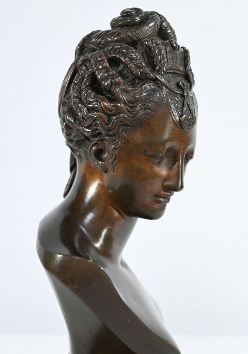 Art Bronze Bust Of Diane De Poitiers, After J.Goujon   Late 19th Century photo