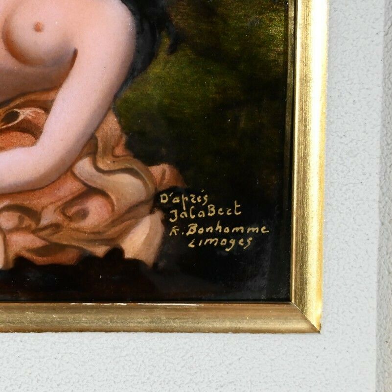 Enamelled Painting After C.Jalabert, Signed R.Bonhomme   1950 photo buy