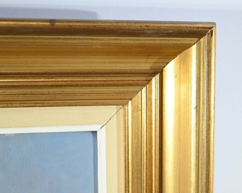 photo buy Oil On Wood “House In Brière”, Signed E.Gautier – 1955