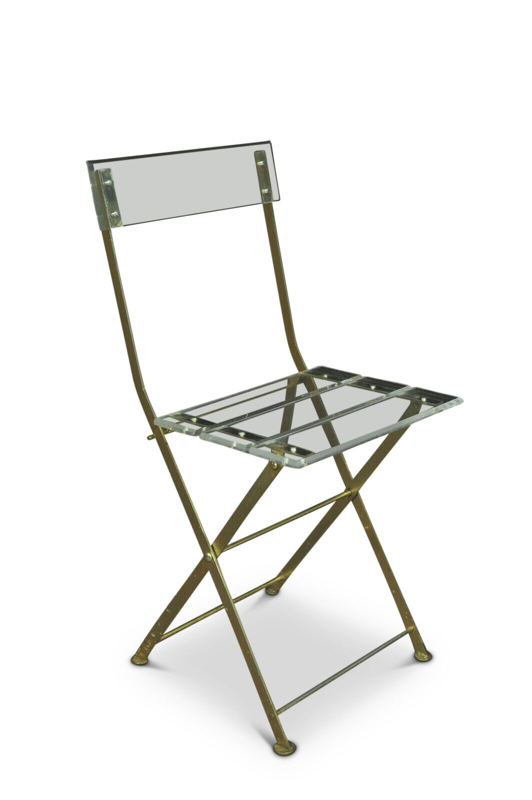 Lucite Folding Chair By Yonel Lebovici And Bernard Berthet For Marais International Known As "Les Invisibles" Ol