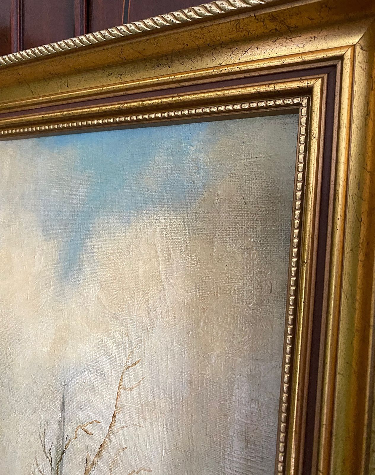 Church Landscape Painting Oil On Canvas photo Art