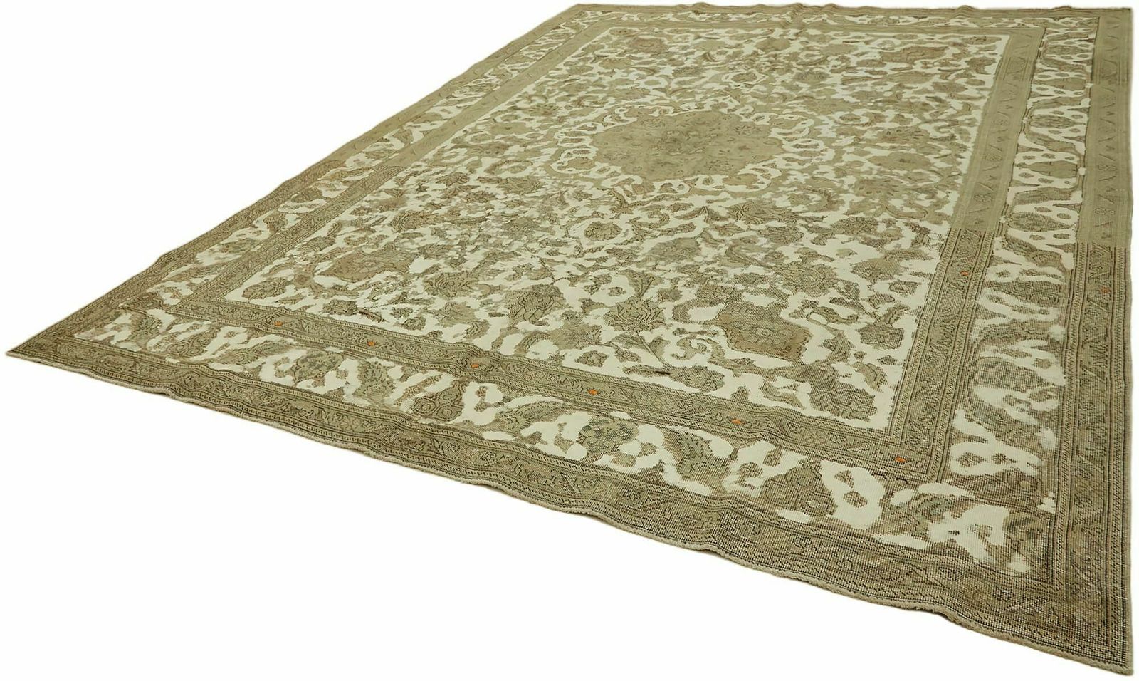 Handmade Beige 1980's Vintage Large Area Rug ( 395 X 300 Cm ) photo for sale