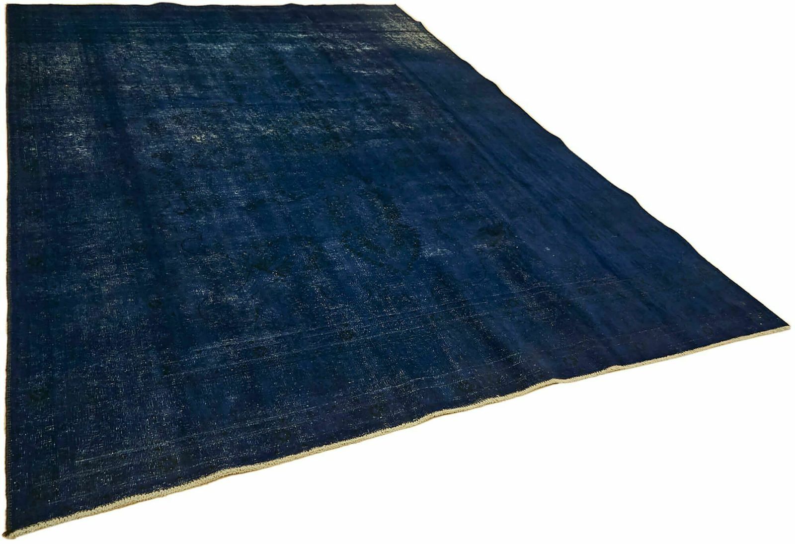 Handmade Blue Over Dyed Large Vintage Area Rug, Late 20th Century ( 330 X 244 Cm ) photo furniture