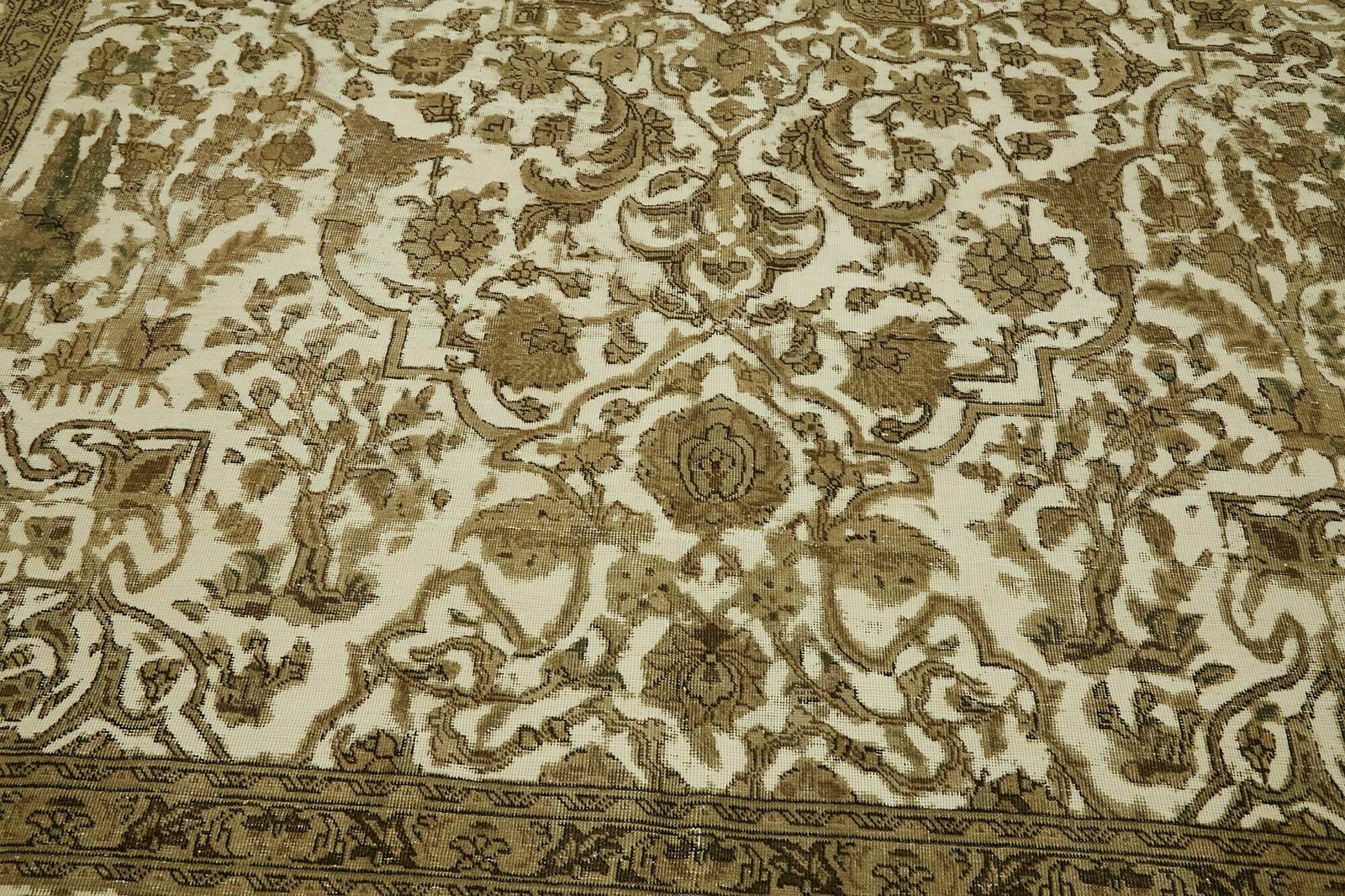 photo for sale Handmade Decorative Beige Vintage Large Area Rug ( 380 X 284 Cm )