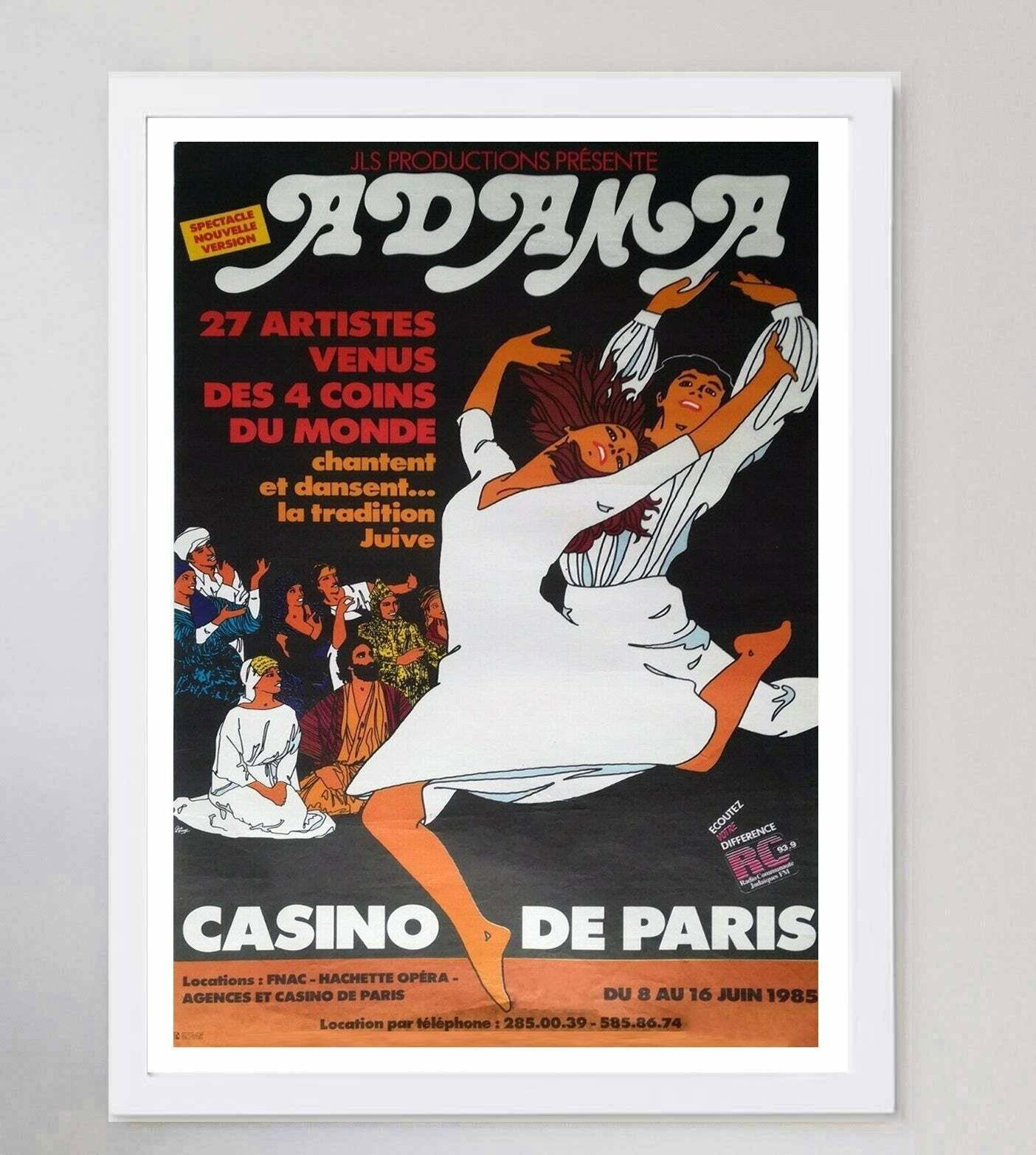 Adama   Casino De Paris  Original Vintage Poster photo for sale