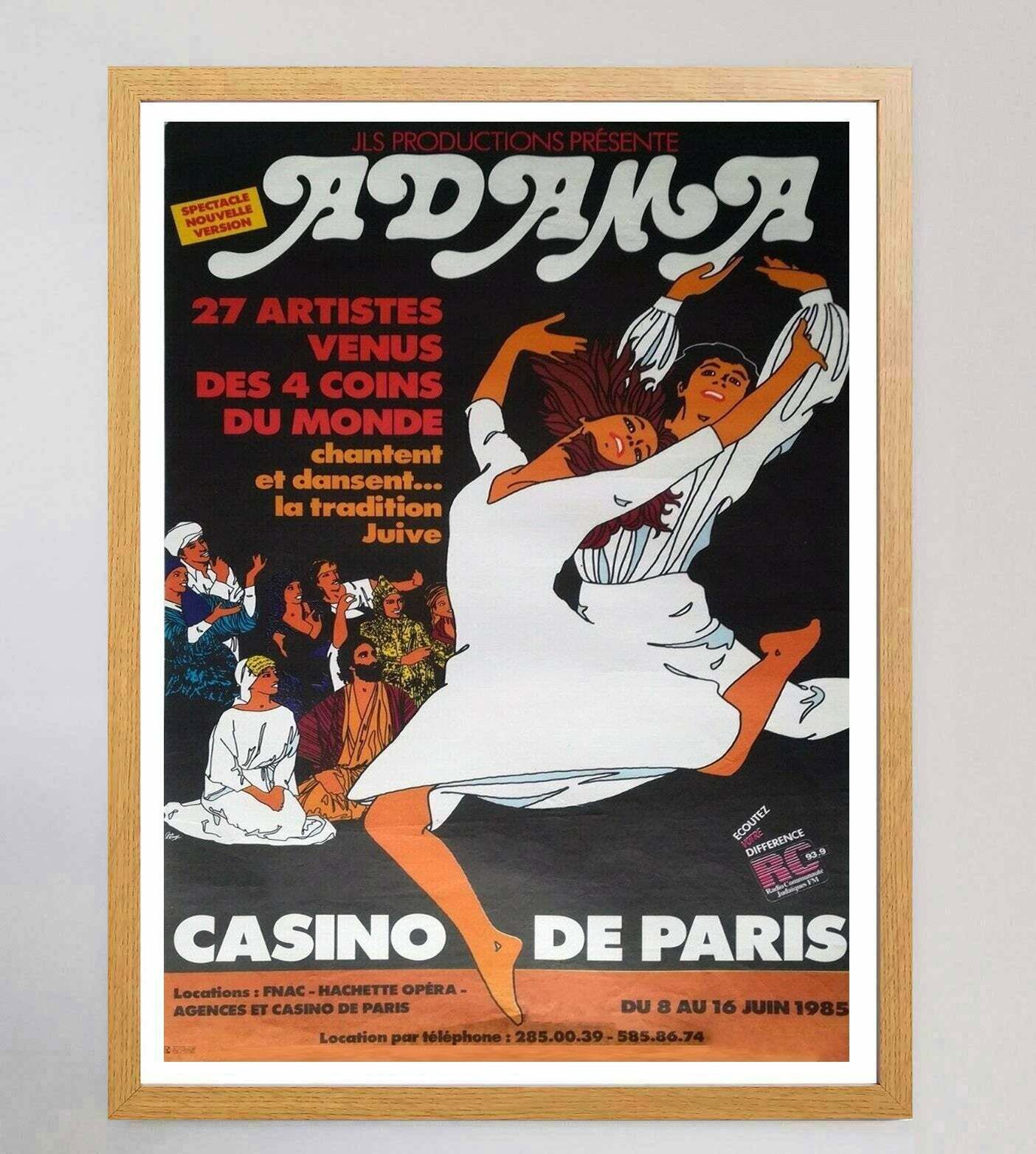 Adama   Casino De Paris  Original Vintage Poster photo Art