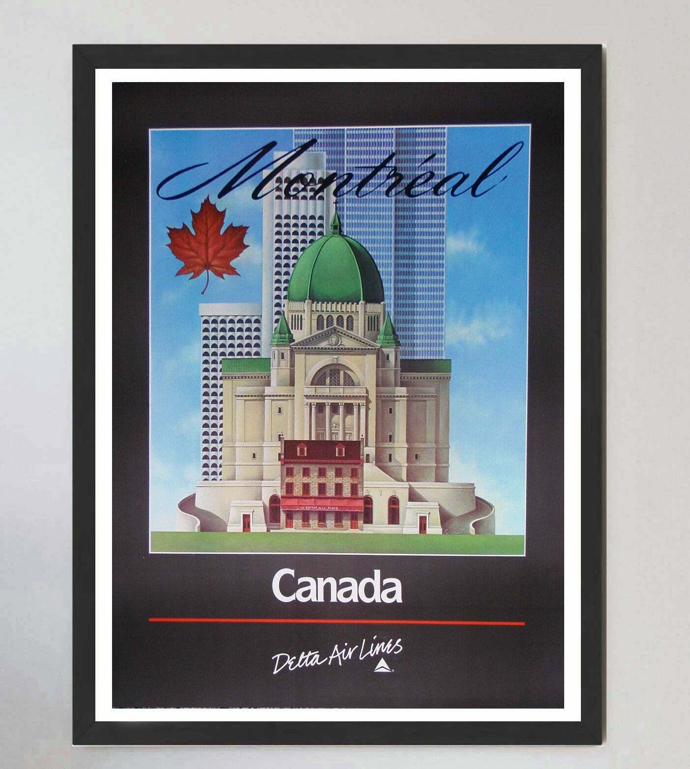 Canada   Delta Air Lines Original Vintage Poster photo furniture
