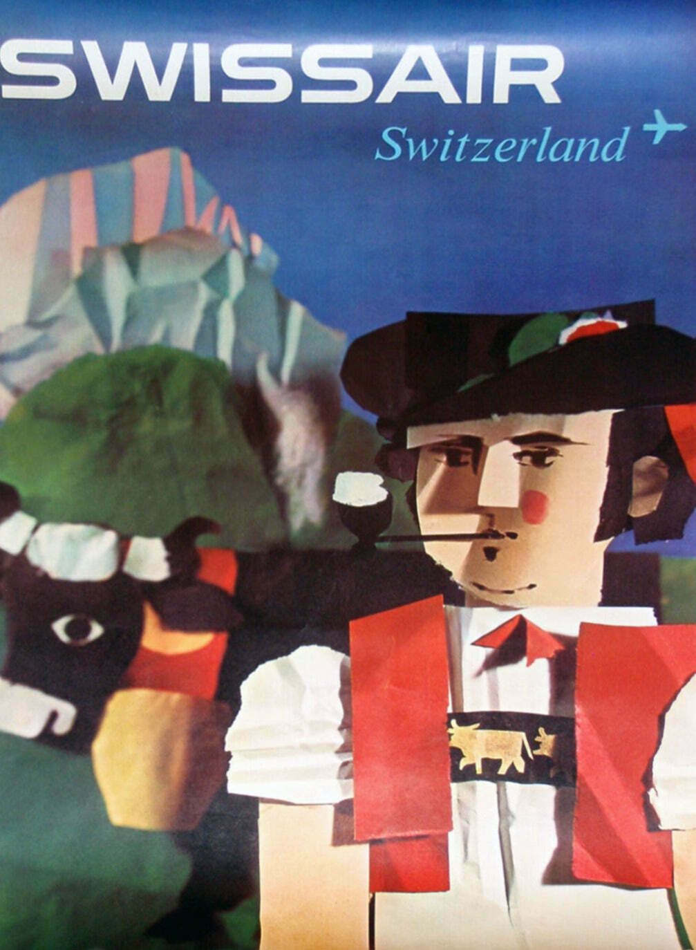 Swissair   Switzerland Original Vintage Poster