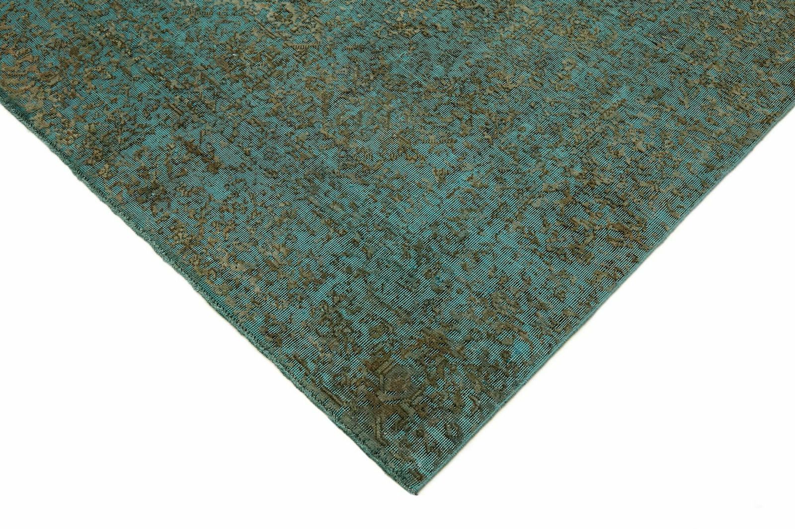 Handmade Turquoise Over Dyed Large Area Rug ( 319 X 232 Cm ) photo Textiles
