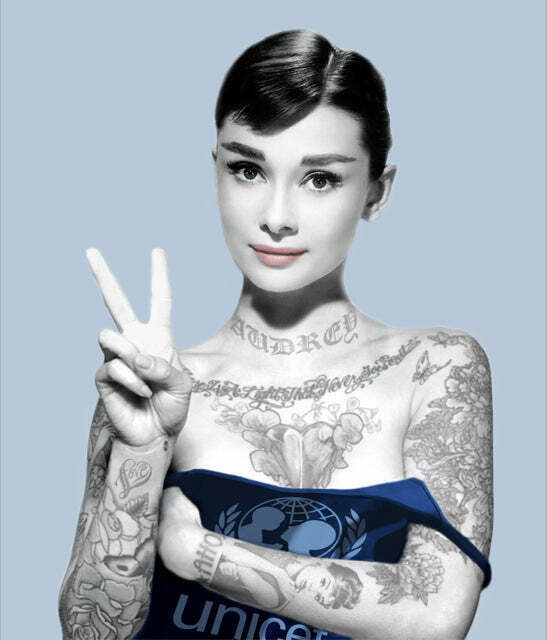 Audrey Unicef Hand Signed And Numbered By The Artist  Limited Edition Of 95 With Coa