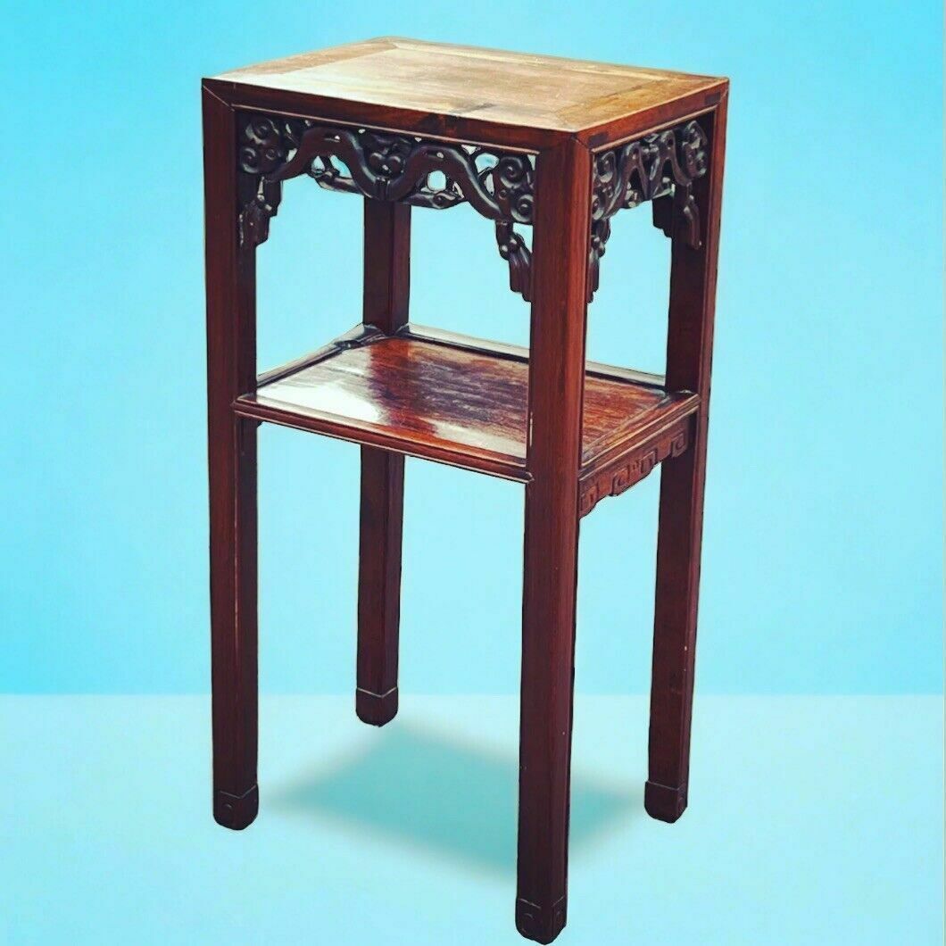 645.0 Antique Chinese Jardiniere Hardwood Stand , Very Good Quality. photo