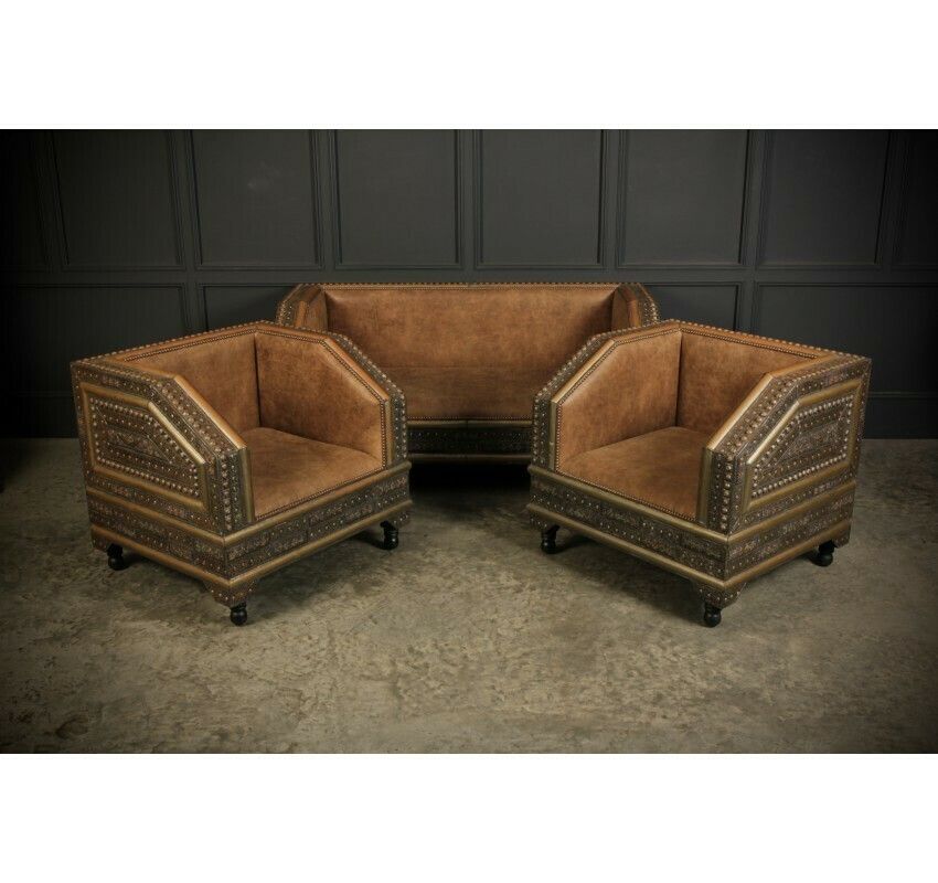Moroccan 3 Piece Sofa & Armchairs Suite