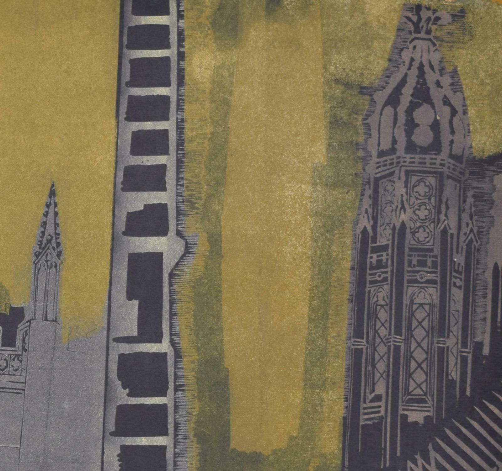 Walter Hoyle King's College, Cambridge Linocut Print By Walter Hoyle photo Art