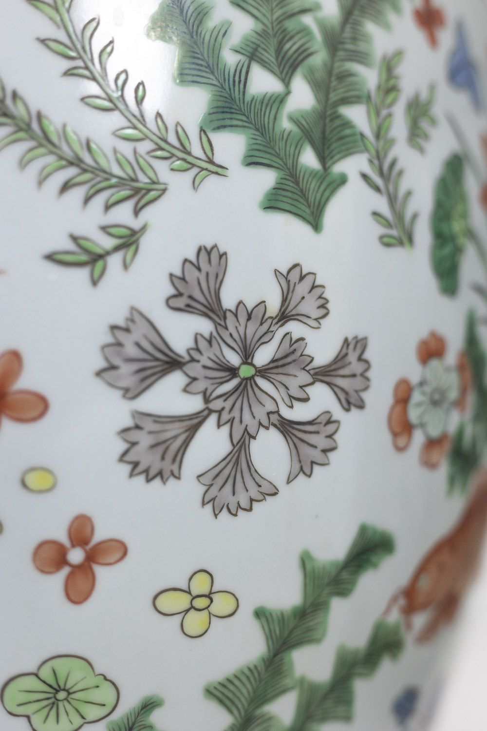 Pair Of Canton Porcelain Planters, Circa 1950 photo for sale