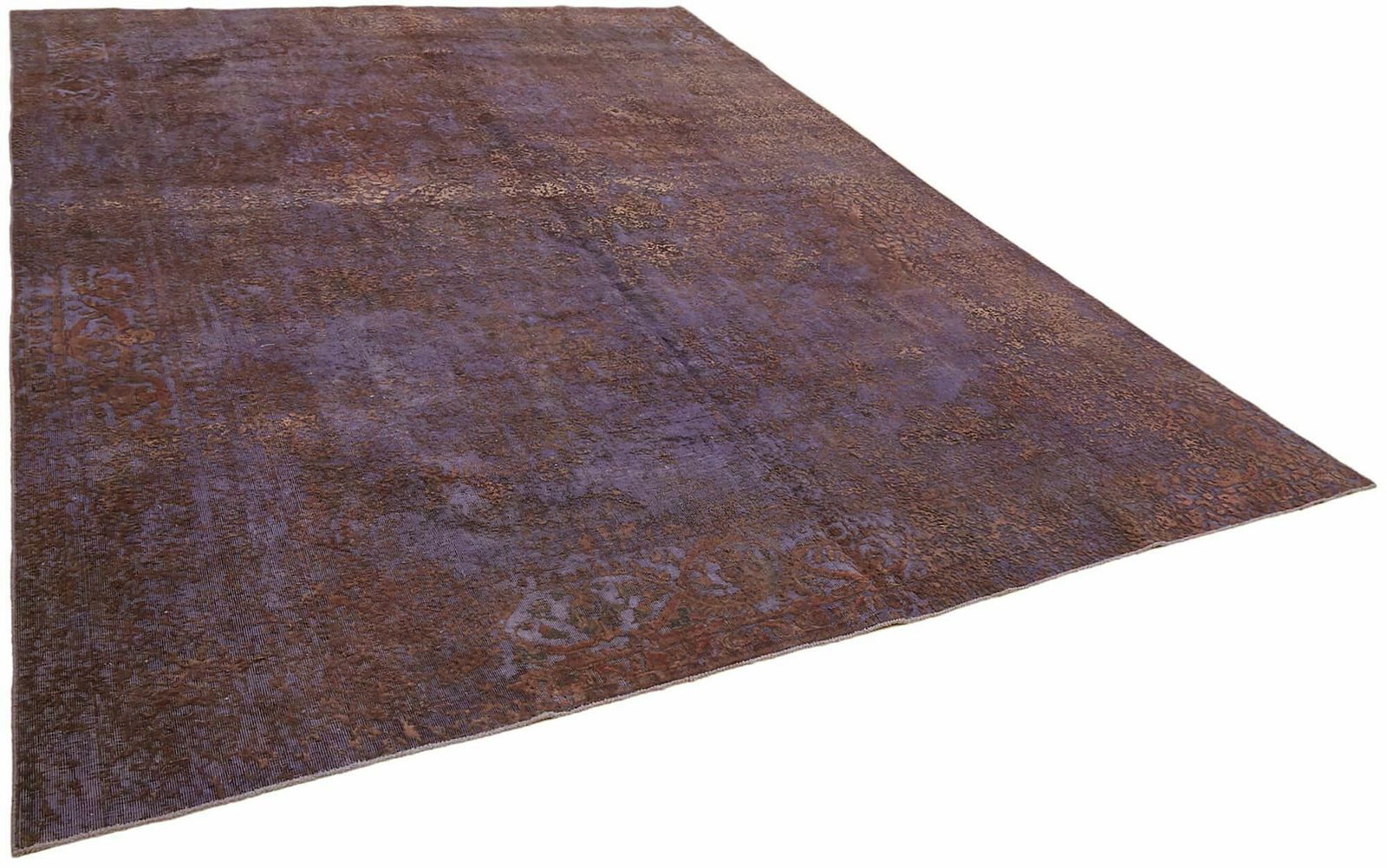 Handmade 1980's Purple Over Dyed Large Area Rug ( 387 X 295 Cm ) photo furniture