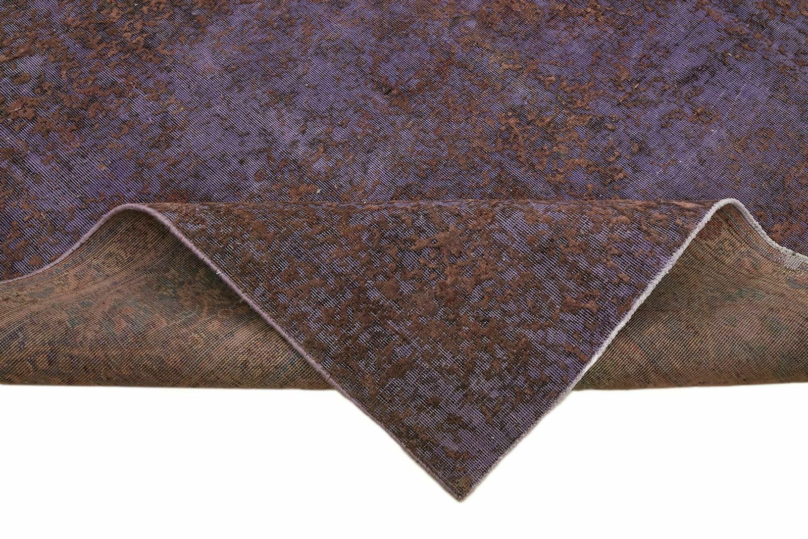 Handmade 1980's Purple Over Dyed Large Area Rug ( 387 X 295 Cm ) photo vinterior