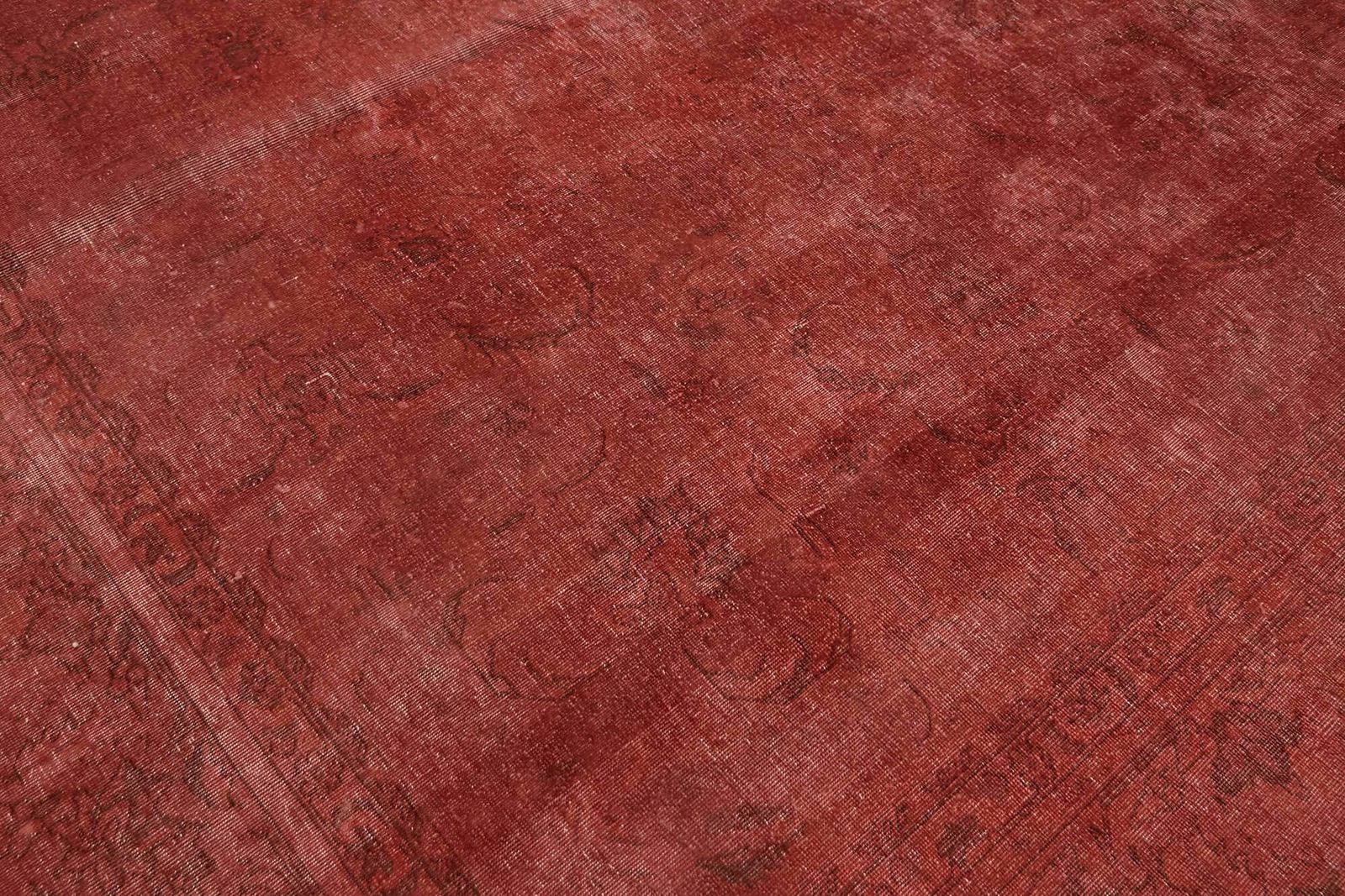 photo furniture Handmade Vintage 1980's Red Over Dyed Area Rug ( 397 X 297 Cm )