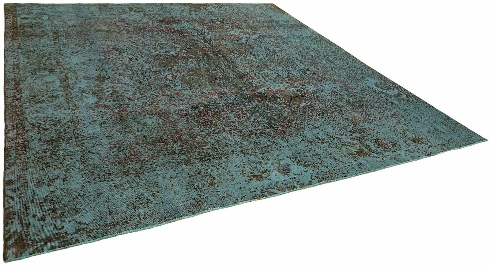Handmade 1980's Blue Over Dyed Large Area Rug ( 331 X 331 Cm ) photo furniture