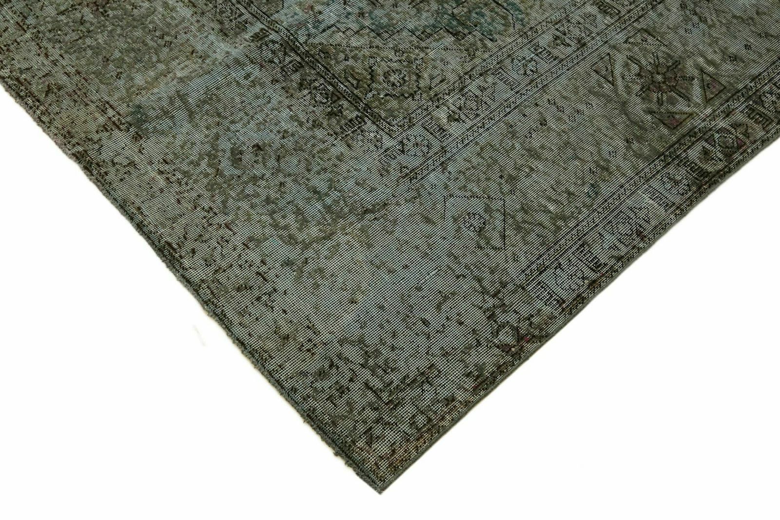 Handmade Gray Over Dyed Large 1980's Vintage Area Rug ( 387 X 295 Cm ) photo Textiles