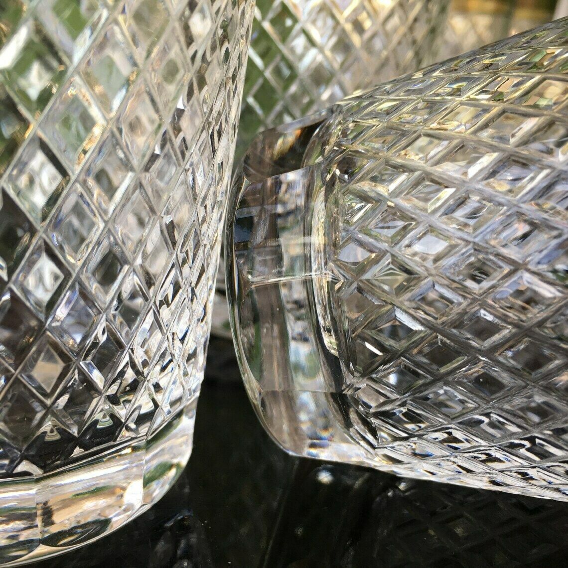 Crystal Water Glasses | Cocktail Glasses | 6pcs| Tumblers With 24k Gold Trim | Rheinkristall| 1950s photo vinterior