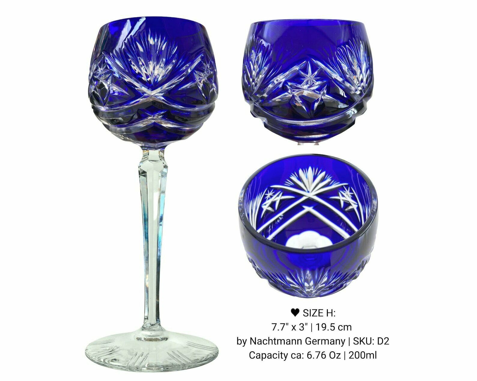 photo furniture Crystal Wine Glass  1pcs Color Wine Goblet  Cut Pattern And Color Overlay  By Nachtmann, Series 124