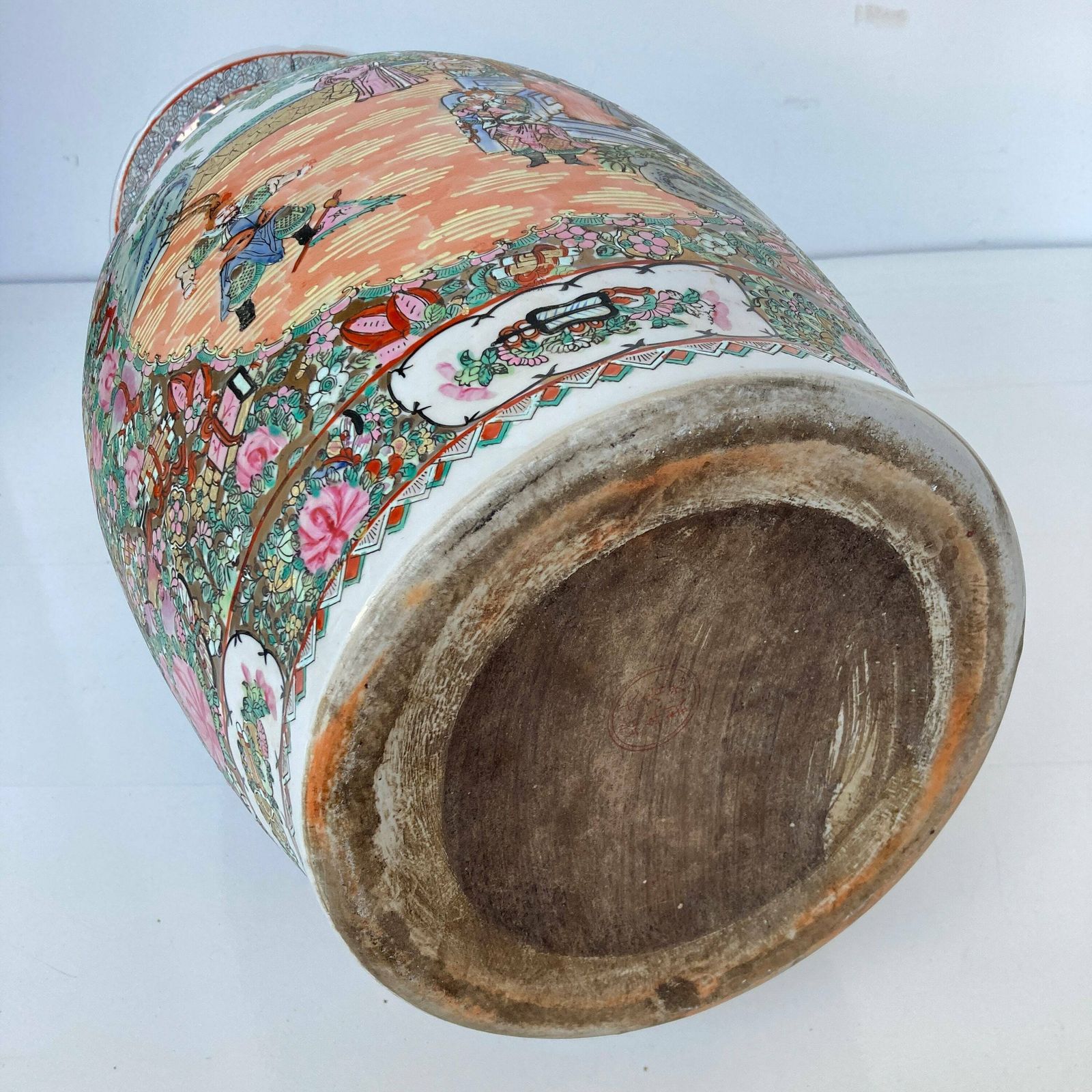 Large Canton Chinese Vase | Xxl | Signed | Family Rose photo 499.0