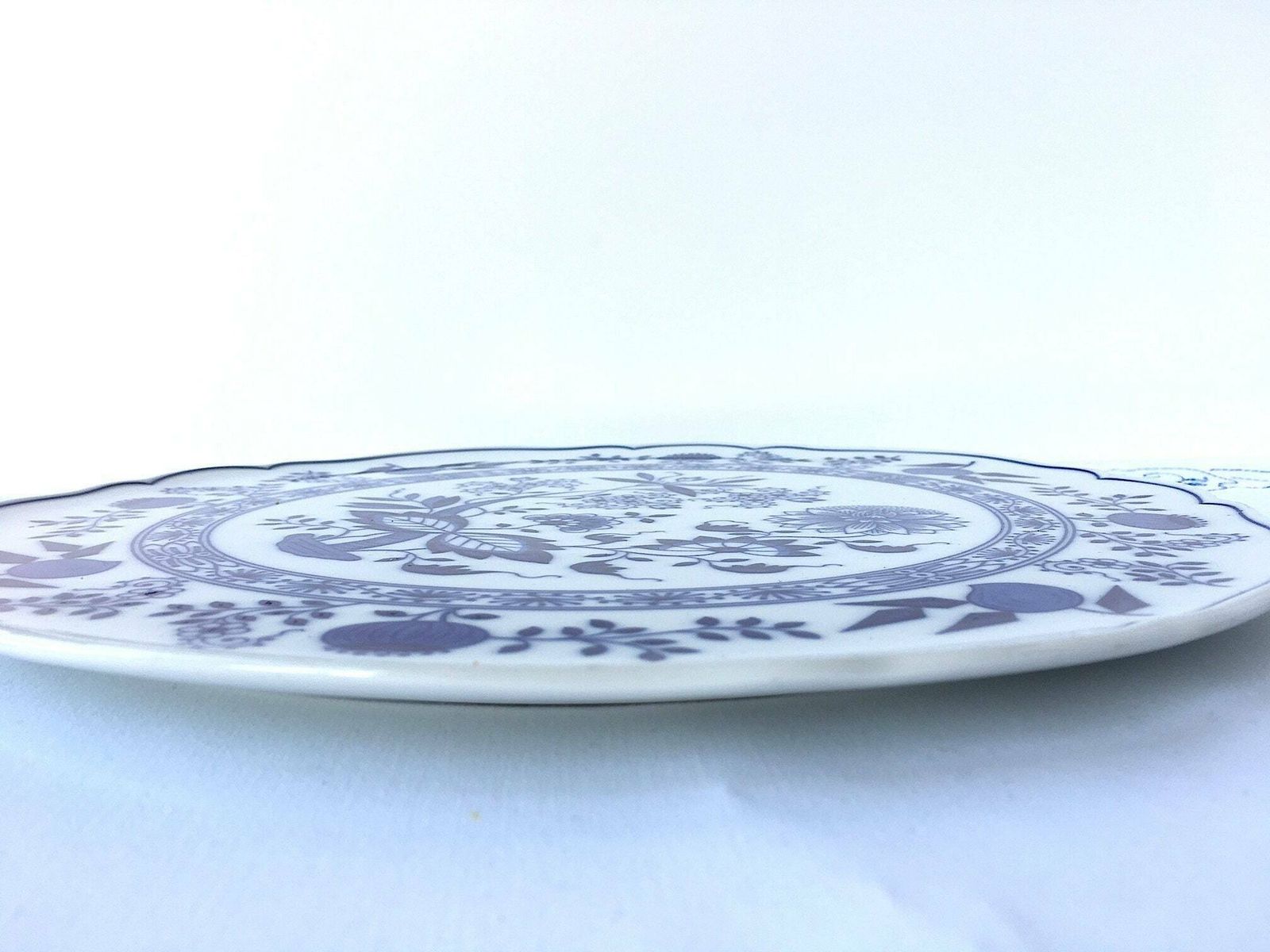 Porseleinen Taartschaal | Cakeserver | Blauw Uien | 32,9 Cm | Hutschenreuther (Rosenthal) | Jaren 1970 photo for sale