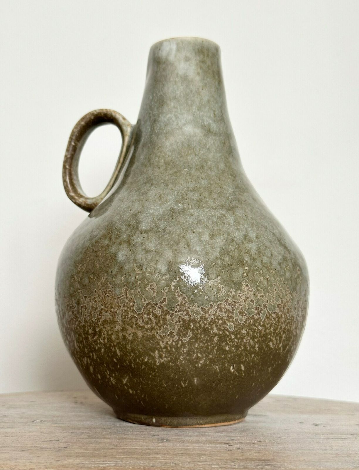 Stoneware Liquen Vase, Rustic Vase, Aged Vase, Contemporary Vase, Green Vase, Glazed Vase, Pottery Vase photo vinterior