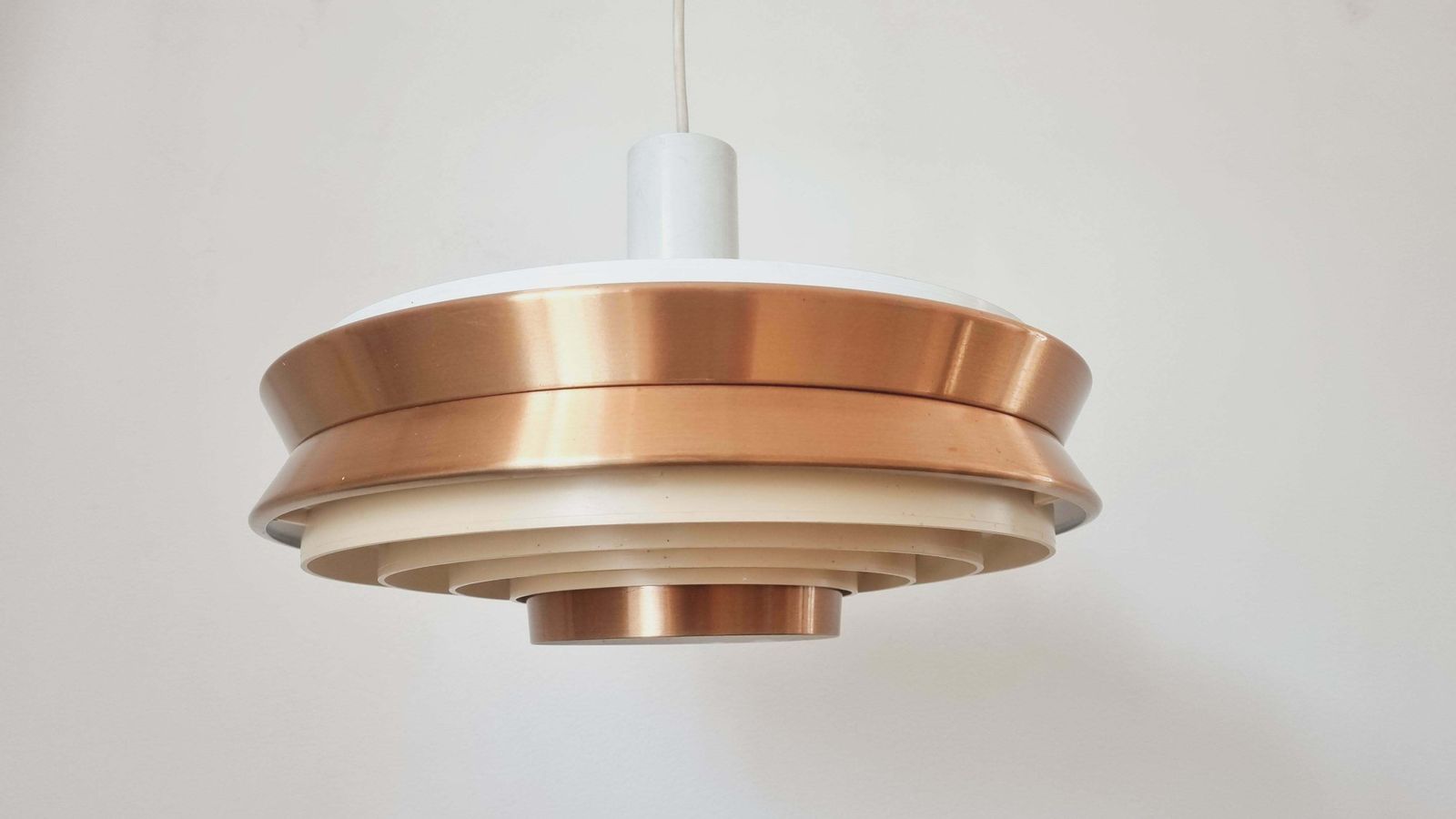 photo for sale Midcentury Pendant Ufo In Style Of Jo Hammerborg, Denmark, 1970s