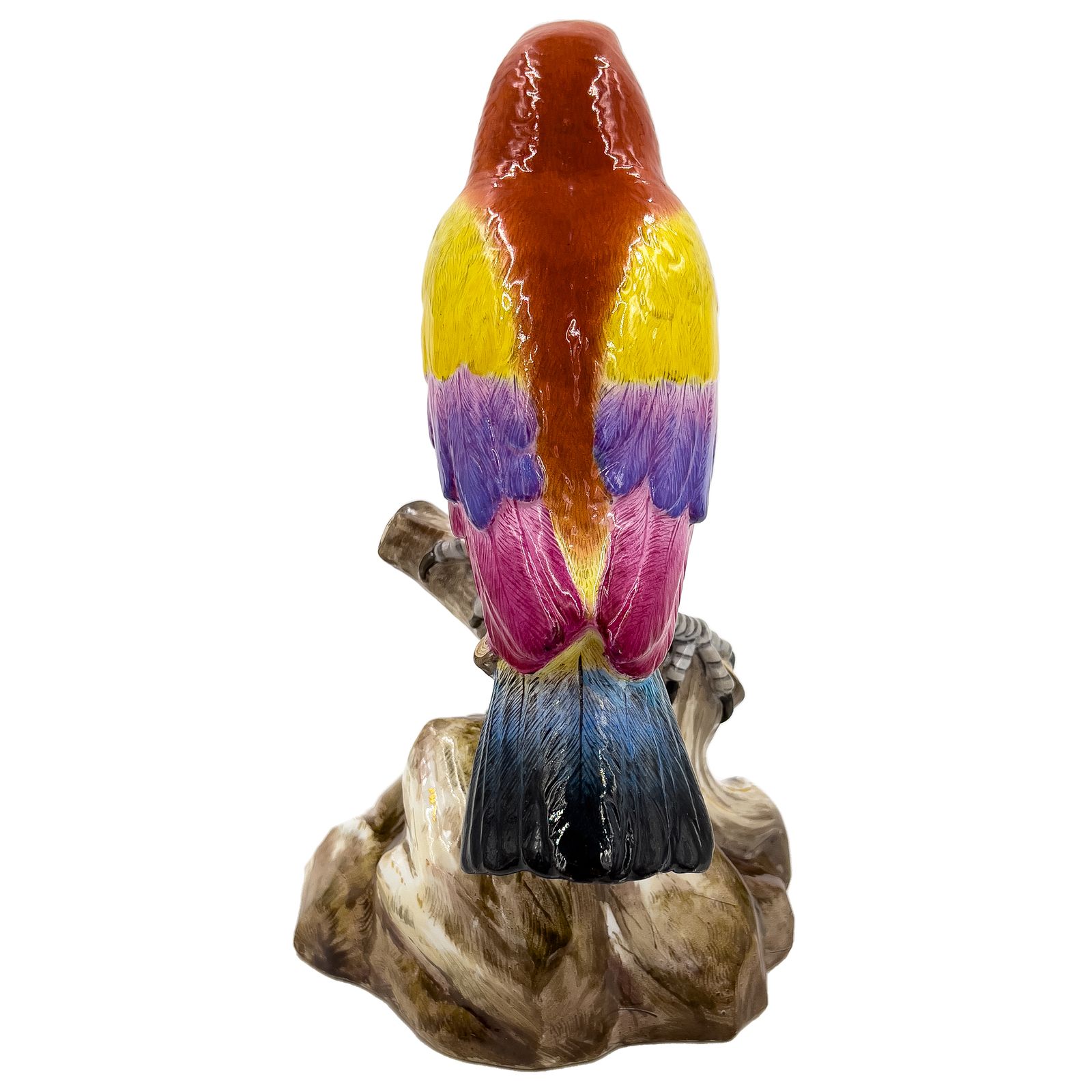 Large 19th Century Meissen Figure Of A Multi Coloured Parrot photo Home Decor