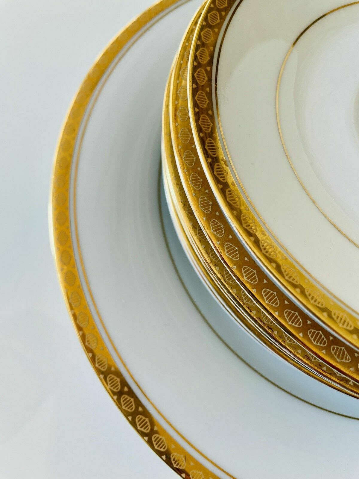 Noritake Richmond Pattern Porcelain, 5 Side Plates, 1 Dinner Plate, 1 Saucer 60s photo Home Decor
