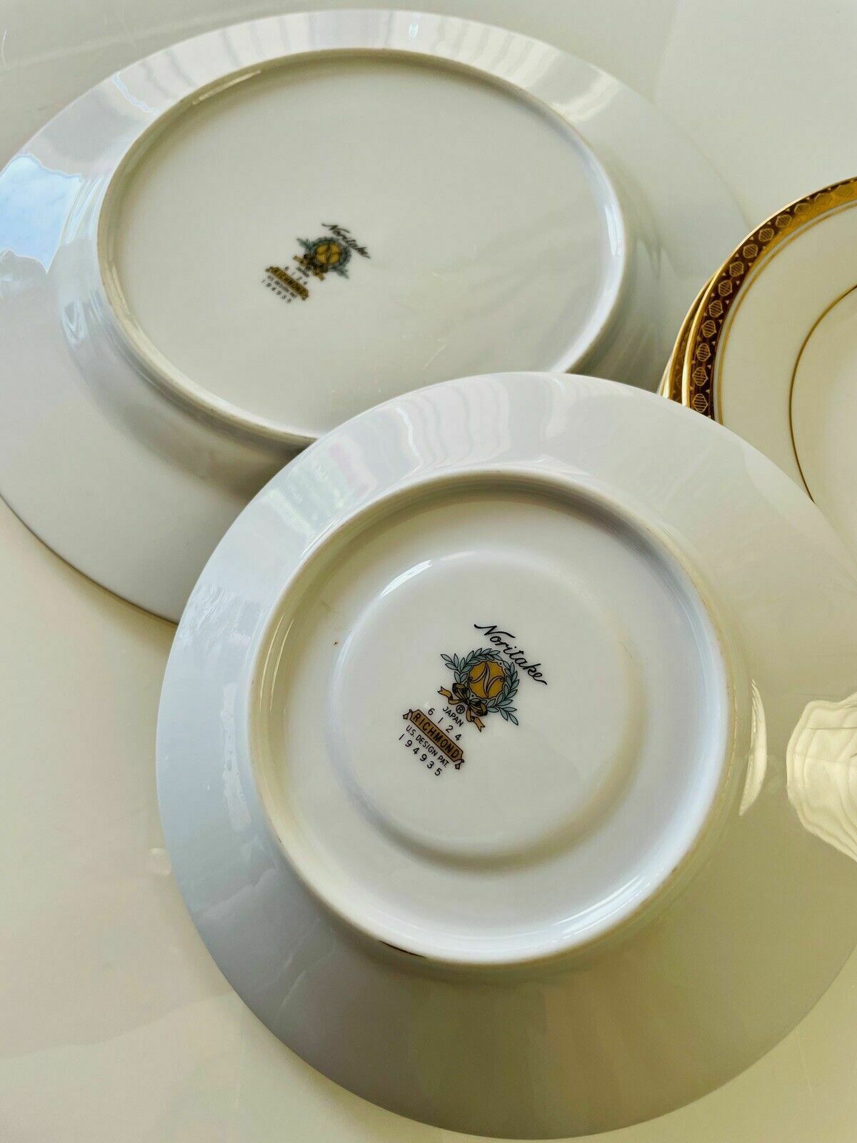 Noritake Richmond Pattern Porcelain, 5 Side Plates, 1 Dinner Plate, 1 Saucer 60s photo 50.0