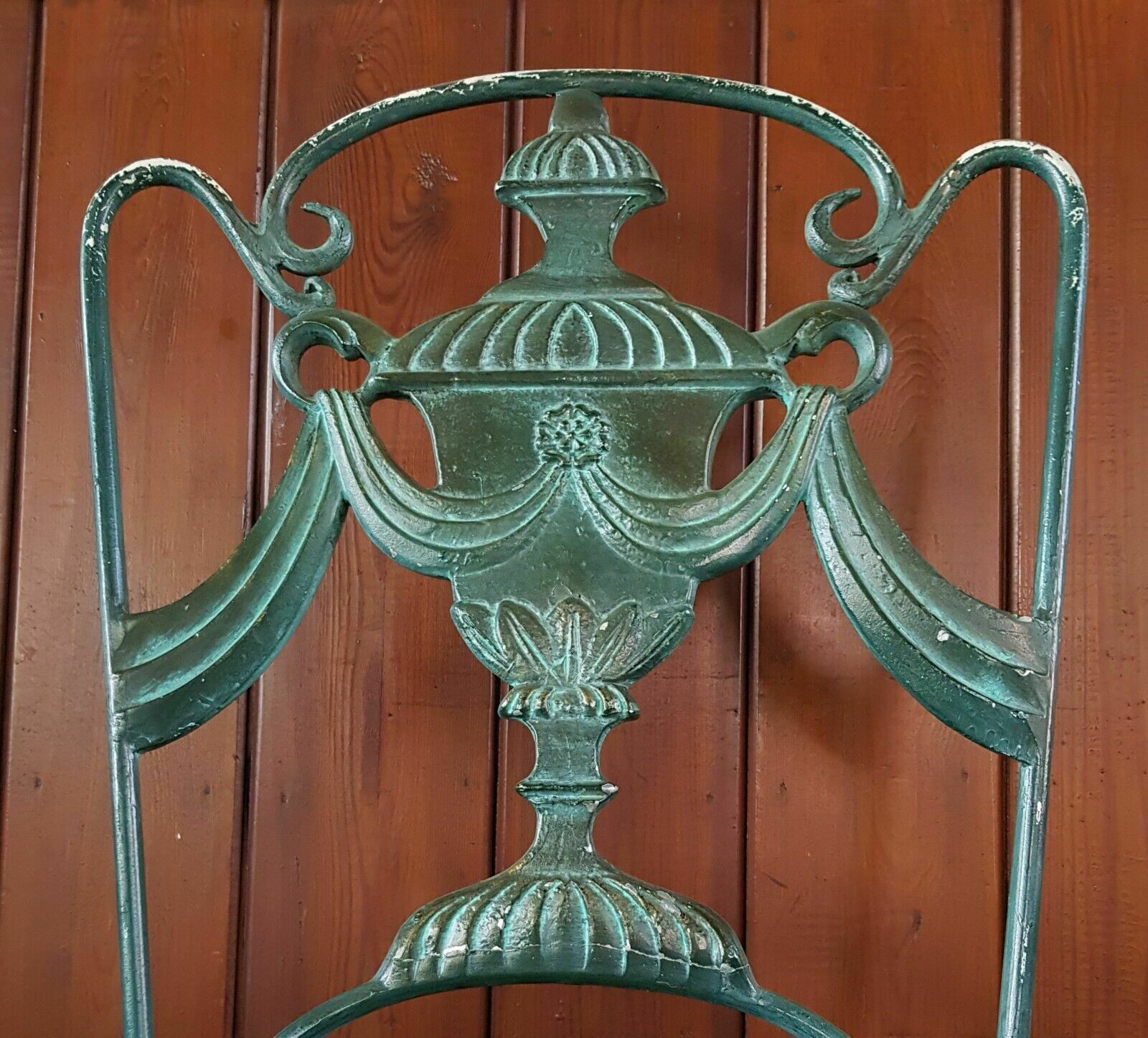 Superb Set Of Four French Mid Century Green Painted Upholstered Iron Chairs photo Furniture