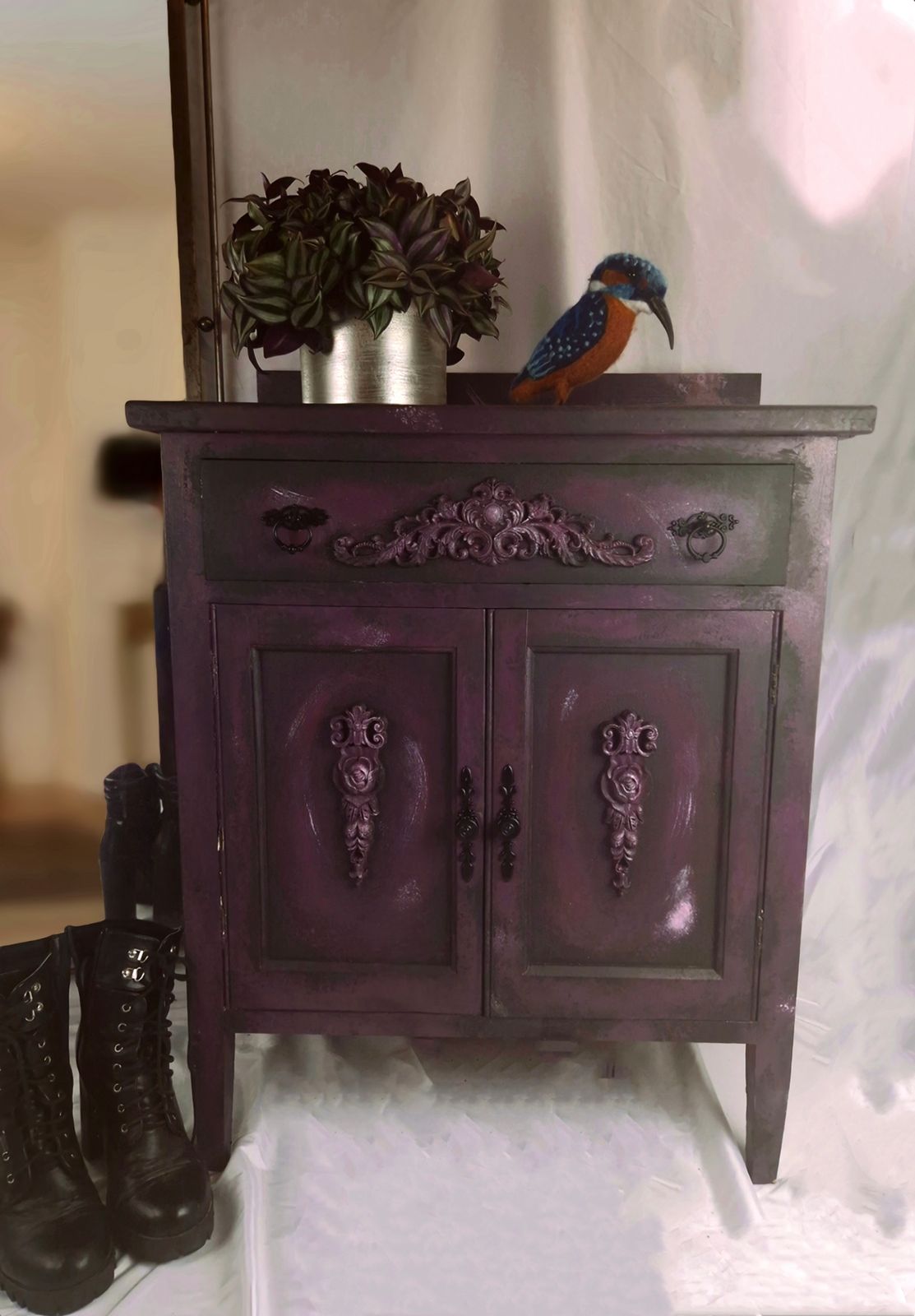 Gothic Sideboard With Floral Outlays • Handmade Furniture By Ripleys Nest photo furniture
