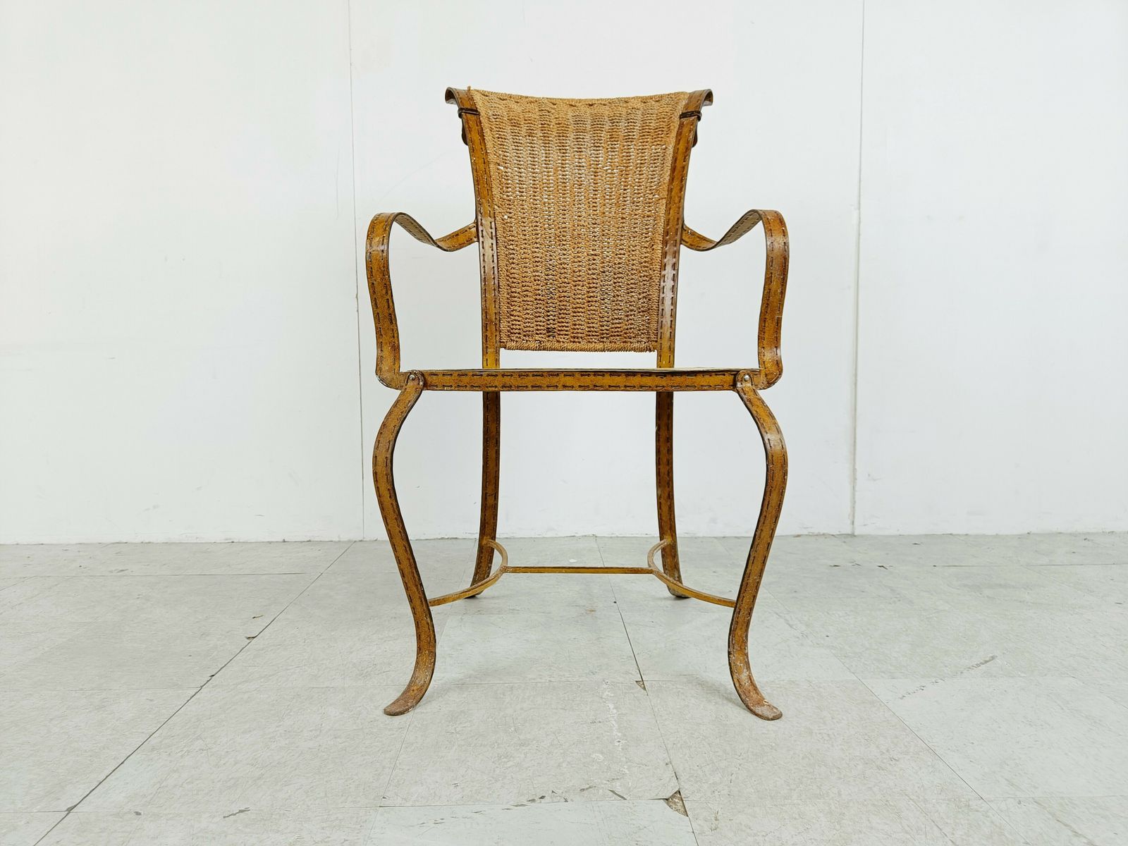 Vintage Faux Leather Italian Armchair, 1960s photo 595.0