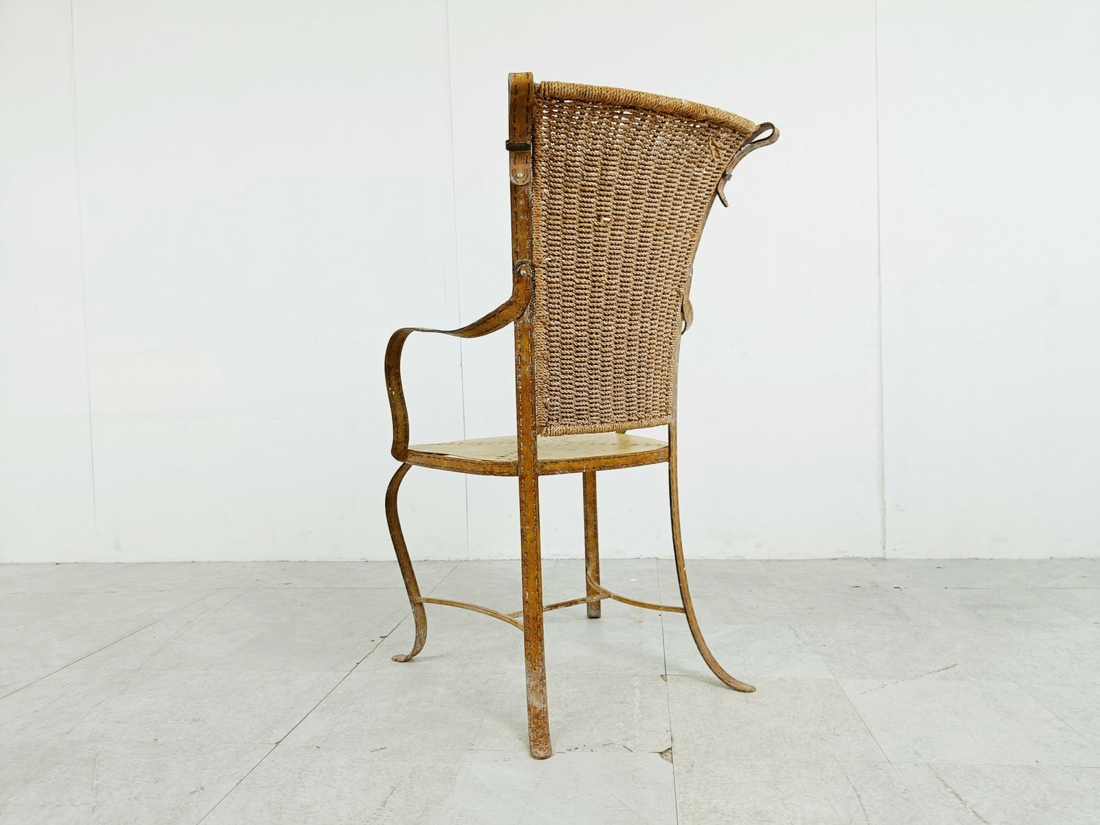 Vintage Faux Leather Italian Armchair, 1960s photo vintage